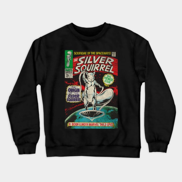 Silver squirrel 1 Crewneck Sweatshirt by ThirteenthFloor